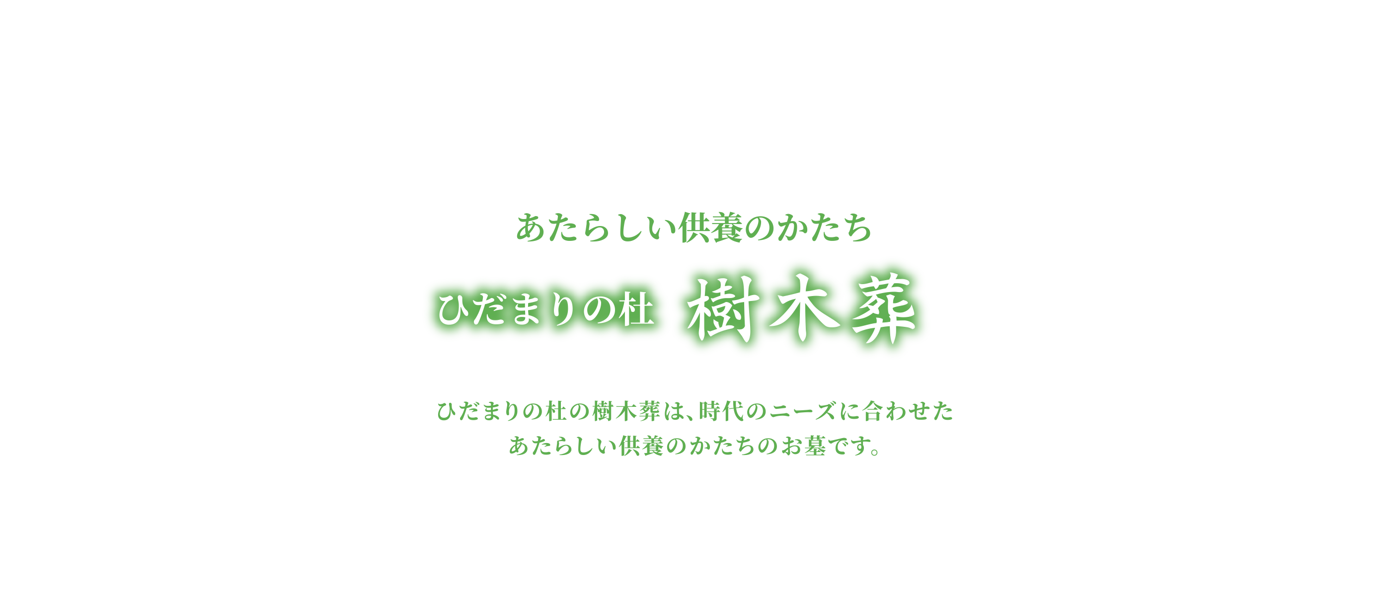 あたらしい供養のかたち ひだまりの杜(もり)樹木葬