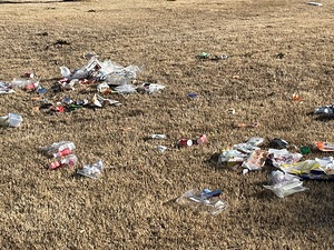 風で飛ばされて散乱